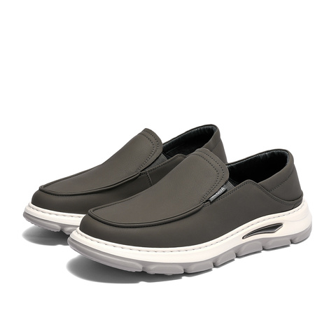 森达休闲皮鞋男2025春新商场同款舒适一脚蹬厚底休闲鞋1VT01AM5