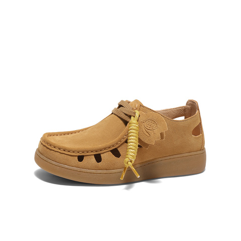 森达芝士可可女款2025春新舒适镂空休闲袋鼠鞋4SR21AM5