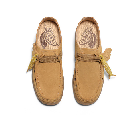 森达芝士可可女款2025春新舒适镂空休闲袋鼠鞋4SR21AM5