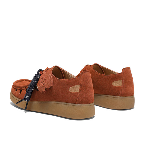 森达芝士可可女款2025春新舒适镂空休闲袋鼠鞋4SR21AM5