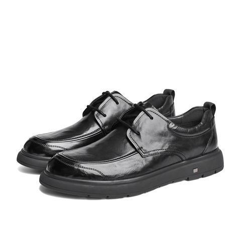 森达正装皮鞋男款2024春新款通勤舒适平底商务皮鞋ZYC11AM5