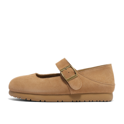 森达勃肯鞋女款2025春季新款一脚蹬舒适平底休闲鞋ZTF70AQ5