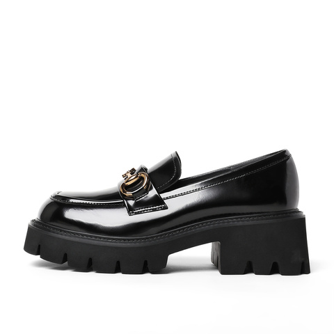 森达乐福鞋女2025春新学院风马衔扣厚底通勤单鞋ZTA18AA5