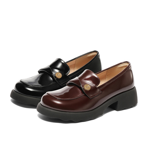 森达乐福鞋女2025春新商场同款一脚蹬厚底舒适单鞋XNE01AA5