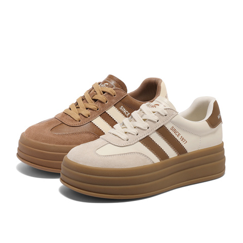 森达德训鞋女款2025春新商场同款户外休闲厚底板鞋XLL01AM5