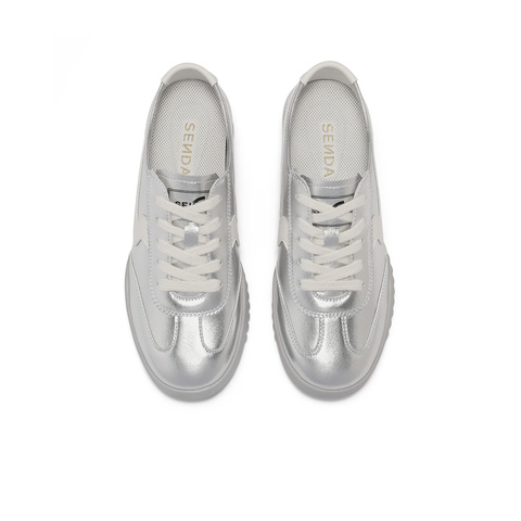 森达板鞋女款2025夏新商场同款户外运动跑步休闲鞋4NR28BM5