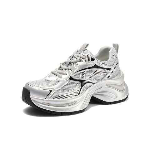 森达老爹鞋女款2025夏新户外厚底显高休闲运动鞋ZTG29BM5