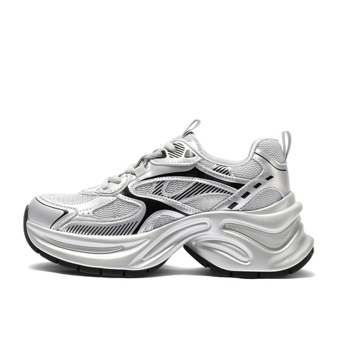 森达老爹鞋女款2025夏新户外厚底显高休闲运动鞋ZTG29BM5