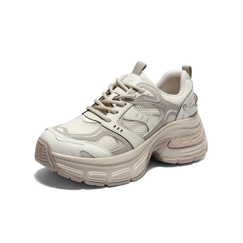 森达老爹鞋女款2025夏新商场同款运动网面休闲鞋XPS01BM5