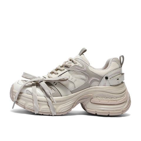 森达老爹鞋女款2025夏新商场同款运动网面休闲鞋XPS01BM5