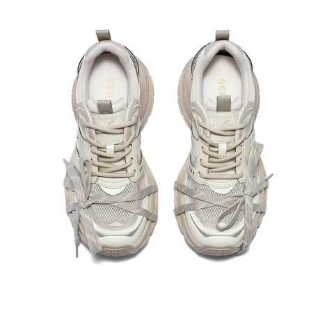 森达老爹鞋女款2025夏新商场同款运动网面休闲鞋XPS01BM5