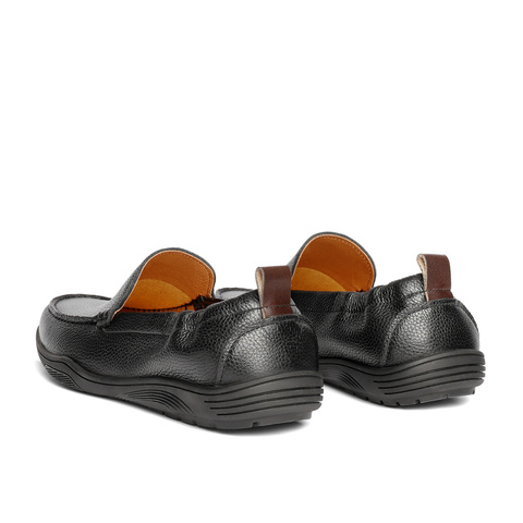 森达休闲皮鞋男2025夏季新款舒适软面平底休闲单鞋JDZ39BM5