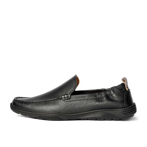 森达休闲皮鞋男2025夏季新款舒适软面平底休闲单鞋JDZ39BM5