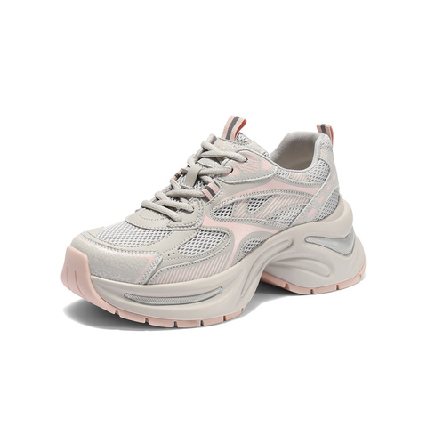 森达老爹鞋女款2025夏新户外厚底显高休闲运动鞋ZTG29BM5