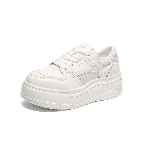 森达小白鞋女款2025夏季新款商场同款厚底显高休闲鞋XPE01BM5