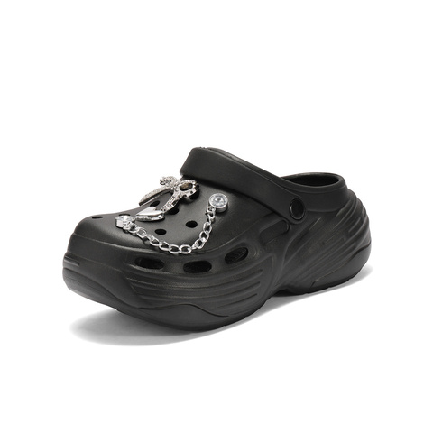 森达洞洞鞋女款2025夏新商场同款舒适轻便厚底凉鞋XPB02BH5