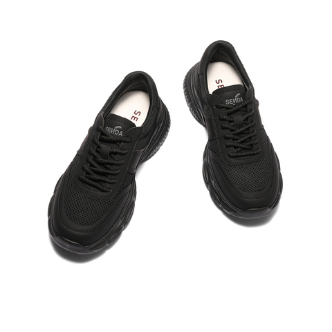 森达健步鞋男款2025夏新商场同款户外运动厚底休闲鞋1WA01BM5