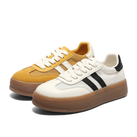 森达德训鞋女款2025夏季新款拼接舒适厚底户外休闲板鞋ZTG24BM5