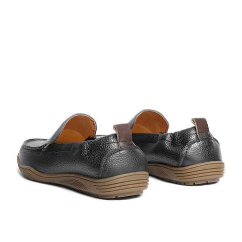 森达休闲皮鞋男2025夏季新款舒适软面平底休闲单鞋JDZ39BM5