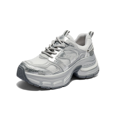 森达老爹鞋女款2025夏新商场同款运动网面休闲鞋XPS01BM5