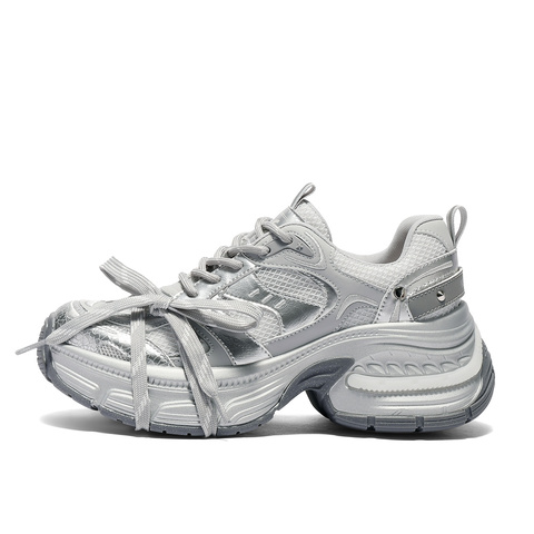 森达老爹鞋女款2025夏新商场同款运动网面休闲鞋XPS01BM5