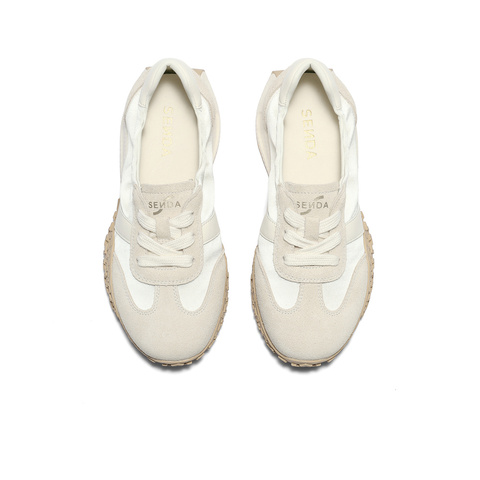 森达阿甘鞋女款2025秋新运动风跑步拼接厚底休闲鞋WP022CA5