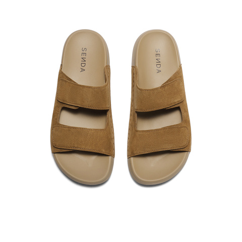 森达勃肯鞋女2025夏季新款外穿舒适厚底休闲凉拖鞋WP011BT5