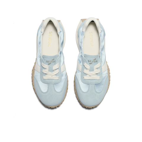 森达阿甘鞋女款2025秋新运动风跑步拼接厚底休闲鞋WP022CA5