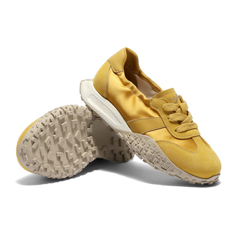 森达阿甘鞋女款2025秋新运动风跑步拼接厚底休闲鞋WP022CA5