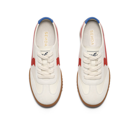 森达板鞋女款2025夏新商场同款户外运动跑步休闲鞋4NR28BM5