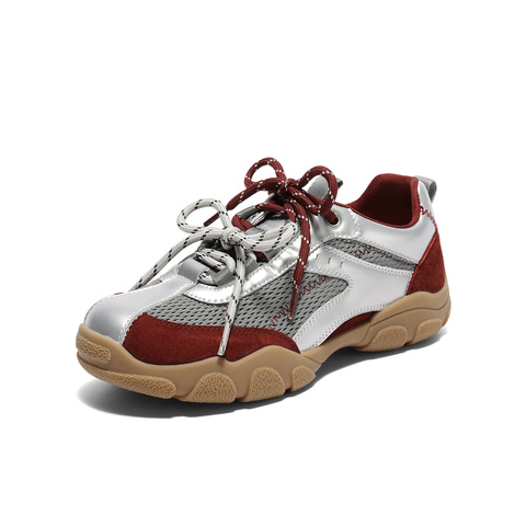 森达阿甘鞋女款2025夏季新款舒适透气运动风厚底休闲鞋ZTG28BM5