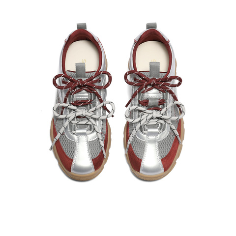 森达阿甘鞋女款2025夏季新款舒适透气运动风厚底休闲鞋ZTG28BM5