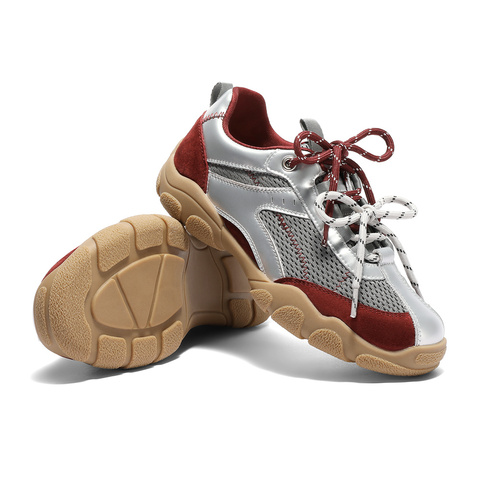 森达阿甘鞋女款2025夏季新款舒适透气运动风厚底休闲鞋ZTG28BM5