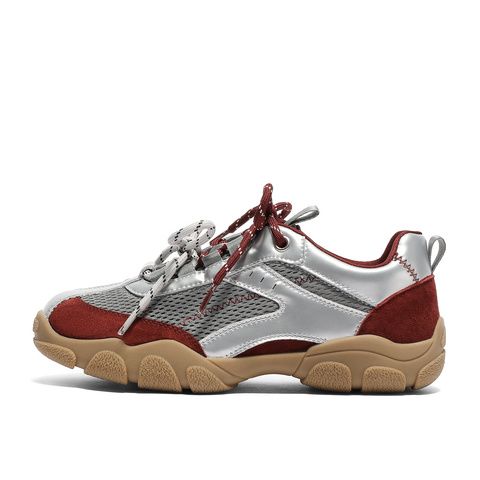 森达阿甘鞋女款2025夏季新款舒适透气运动风厚底休闲鞋ZTG28BM5