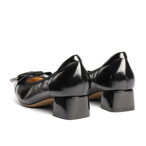 森达浅口单鞋女款2025秋新商场同款通勤粗跟小皮鞋XPN02CQ5