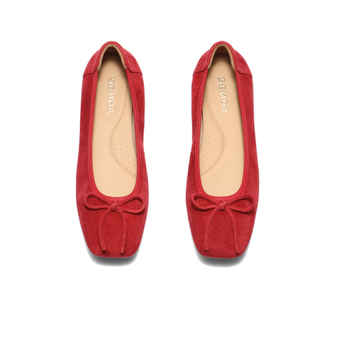 森达奶奶鞋女2025秋新商场同款通勤舒适平底浅口单鞋XNZ01CQ5