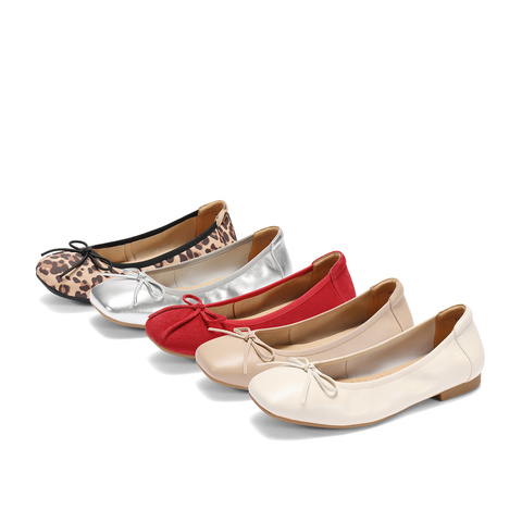 森达奶奶鞋女2025秋新商场同款通勤舒适平底浅口单鞋XNZ01CQ5