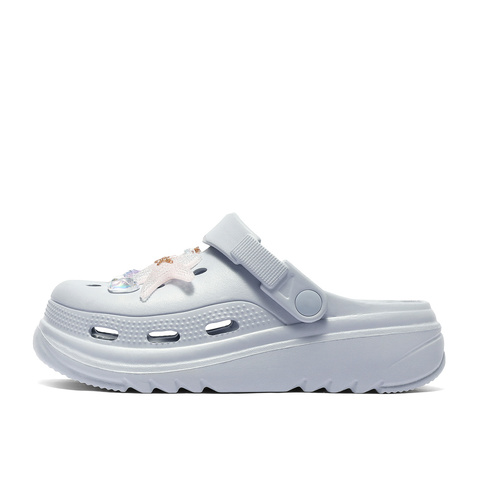 森达洞洞鞋女款2025夏新商场同款舒适厚底两穿凉鞋XPB01BH5