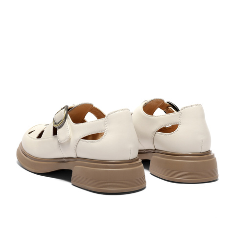 森达罗马凉鞋女款2025夏新复古厚底休闲猪笼鞋ZTG39BK5