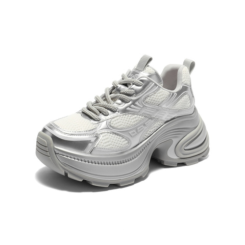 森达网面鞋女款2025秋新商场同款运动风休闲老爹鞋XQR01CM5