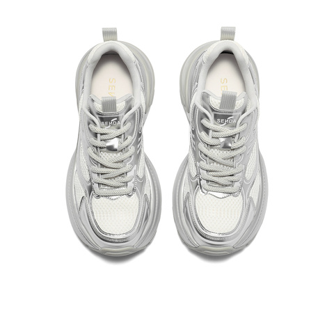 森达网面鞋女款2025秋新商场同款运动风休闲老爹鞋XQR01CM5