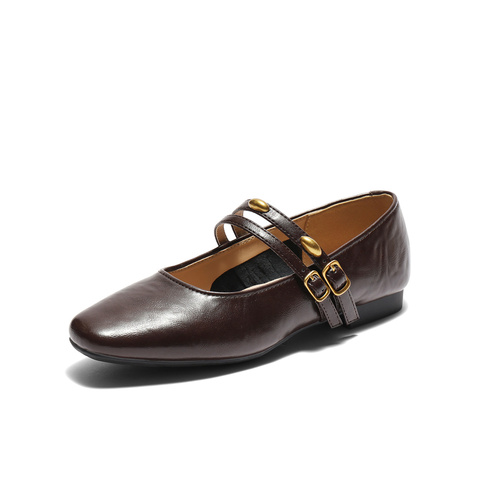 森达玛丽珍鞋女款2025秋新知性通勤平底单鞋ZTH08CQ5