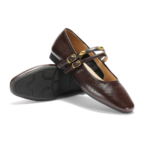 森达玛丽珍鞋女款2025秋新知性通勤平底单鞋ZTH08CQ5