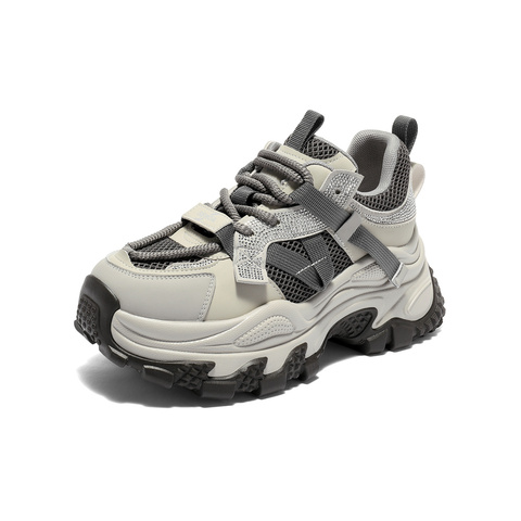 森达网面鞋女款2025秋新商场同款户外厚底休闲老爹鞋XQE01CM5