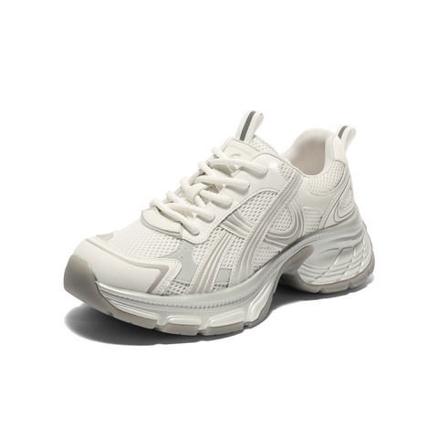 森达网面鞋女款2025秋新商场同款运动休闲厚底老爹鞋XRD01CM5