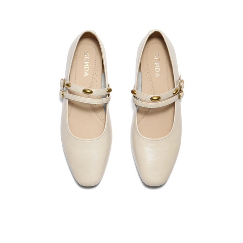 森达玛丽珍鞋女款2025秋新知性通勤平底单鞋ZTH08CQ5