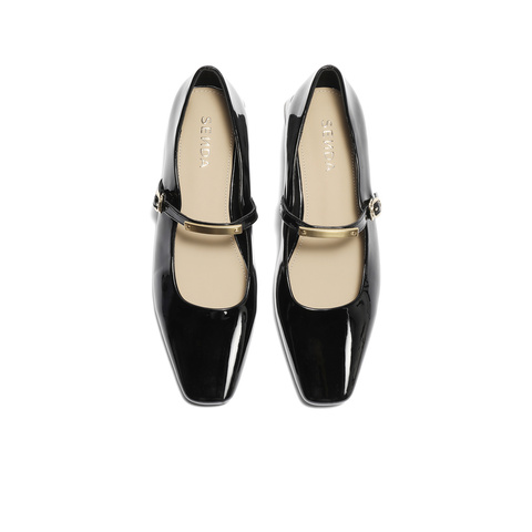 森达玛丽珍鞋女款2025秋新知性通勤粗跟浅口单鞋XQT01CQ5