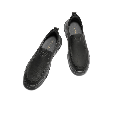 森达休闲皮鞋男2025秋新商场同款简约户外厚底休闲鞋1YE01CM5