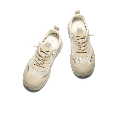 森达健步鞋男2025夏季新款网面透气户外运动厚底休闲鞋DBZ01BM5