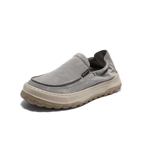 森达布鞋男2025秋季新舒适轻便一脚蹬厚底户外休闲鞋QJ011CM5